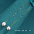 18k gold jewelry real freshwater pearl necklace